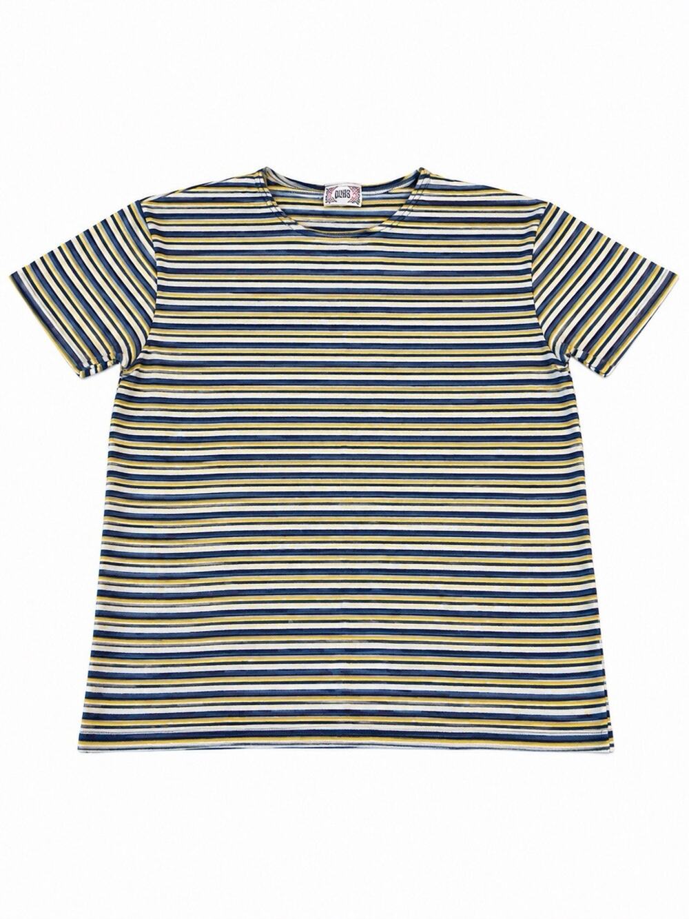 Ashly Brent Women’s Large Striped Short Sleeve Crew Neck Shirt Top